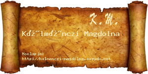 Kálmánczi Magdolna névjegykártya